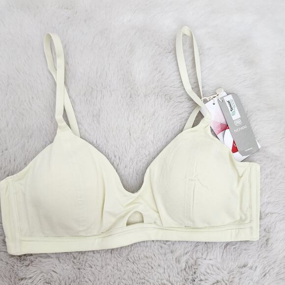 Neiwai Pure Comfort Soft Modal Triangle Wireless Bralette Cream Sunshine XL NWT - Picture 1 of 9